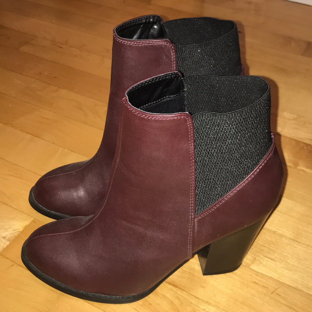 Maroon Booties